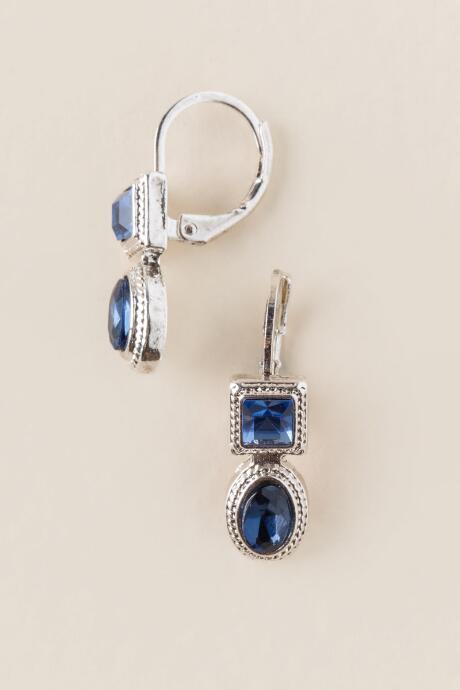 Francesca's Milena Double Hinge Drop Earring - Light Blue