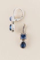 Francesca's Milena Double Hinge Drop Earring - Light Blue