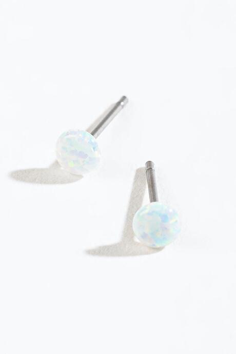 Francesca's Camryn Opal Ball Studs - Iridescent