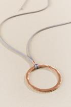 Francesca's Alexi Adjustable Suede Necklace - Rose/gold