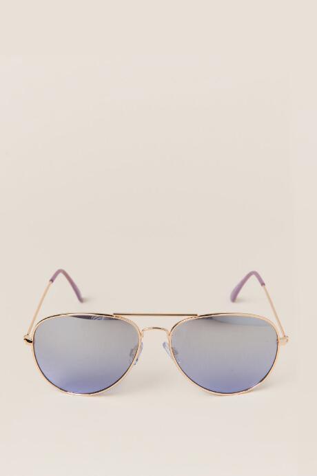 Francesca's Helsa Lavender Aviator Sunglasses - Lavender