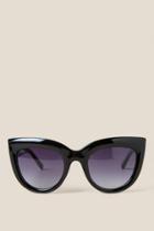Francescas Masie Thick Rimmed Cateye Sunglasses - Black