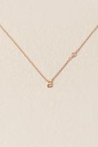 Francesca's A 14k Initial Necklace In Rose Gold - Rose/gold