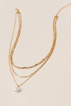 Francesca's Sonia Multi-strand Pearl Necklace - Gold