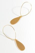Francesca's Nova Wire Teardrop Earrings - Gold