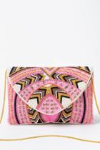 Francesca Inchess Mary Multi Bead Clutch - Pink
