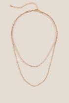 Francesca's Kennidi Layered Necklace - Ivory