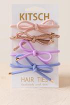 Francescas Nisha Bow Hair Ties - Gold