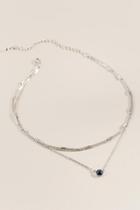 Francesca's Bria Layered Choker Necklace - Navy