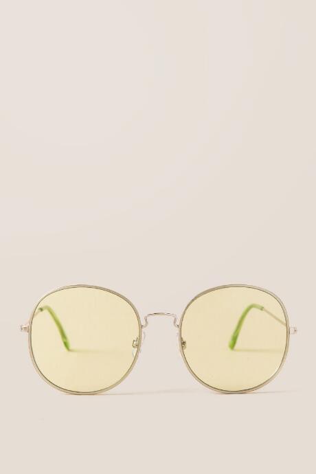 Francesca Inchess Erin Round Sunglasses In Green - Green