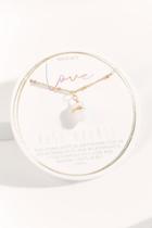 Francesca's Love Stone Pendant Necklace - Pale Pink