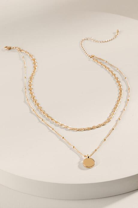 Francesca's Mandi Layered Choker Necklace - Gold