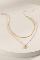 Francesca's Mandi Layered Choker Necklace - Gold