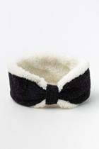 Francesca's Carrie Chenille Fleece Ear Band - Black