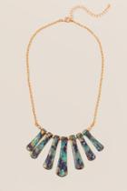 Francesca's Anna Paddle Statement Necklace - Turquoise
