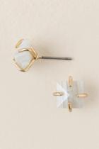 Francesca's Dylan Square Prong Stud - White