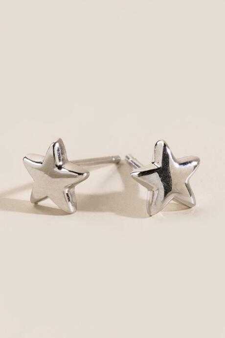 Francesca's Brynn Star Stud Earrings - Silver
