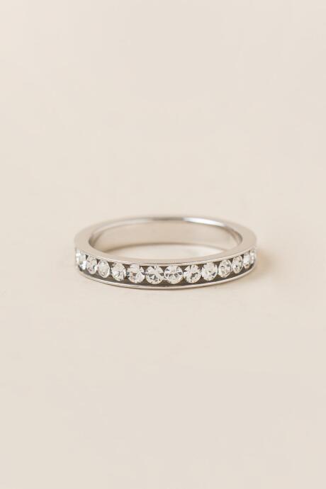 Francesca's Sterling Silver Pav Ring - Silver