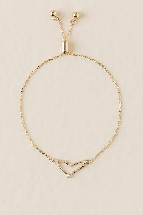 Francesca's Capricorn Pull Tie Bracelet - Gold