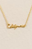 Francesca's California Script Necklace In Gold - Gold