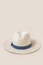 Francesca's Roma Straw Panama Hat - Ivory