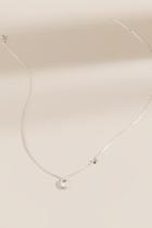 Francesca's Rainah Star & Moon Necklace - White