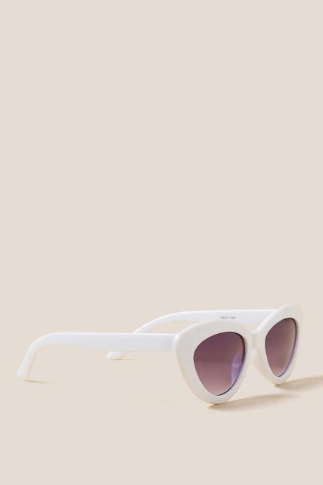Francesca Inchess London Calling Cat Eye Sunglasses - White