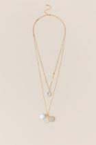 Francesca Inchess Jeena Stone Cluster Layered Necklace - White
