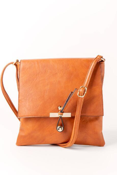 Francesca's Mindy Fold Over Crossbody - Brown