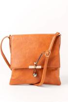 Francesca's Mindy Fold Over Crossbody - Brown
