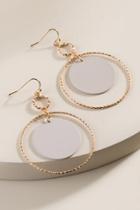 Francesca's Ashley Tiered Circle Drop Earrings - Taupe