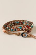 Francesca's Eden Bead Wrap Bracelet In Brown - Multi