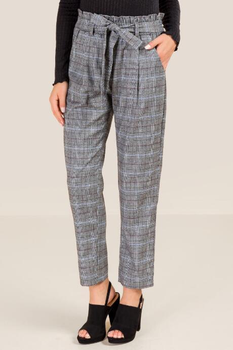 Francesca's Liz Plaid Trouser Pants - Gray
