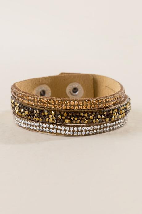 Francesca's Anya Metallic Wrap Bracelet - Multi
