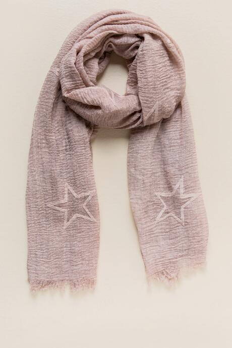 Francesca's Nona Mineral Wash Star Scarf - Rose