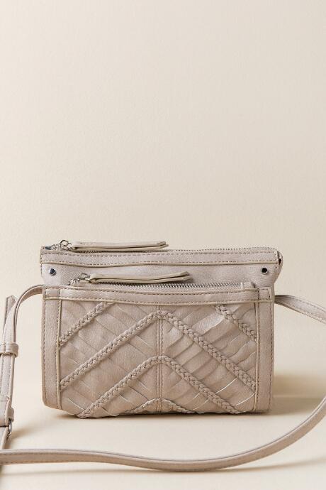 Francescas Cortney Chevron Crossbody - Cream