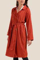 Francesca's Jenny Double Breasted Trench Coat - Cinnamon