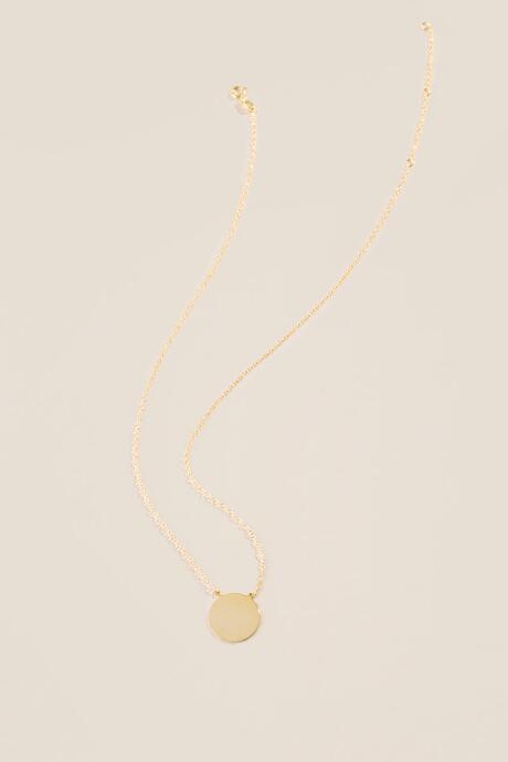 Francesca's Corinna Circle Pendant Necklace - Gold