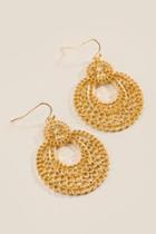 Francesca's Mandy Filigree Circle Drop Earrings - Gold