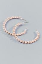 Francesca Inchess Alani Pearl Wrapped Hoops - Rose/gold