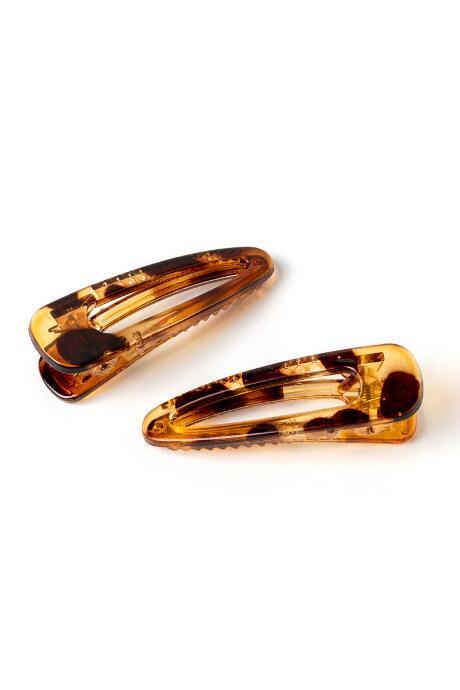 Francesca's Kate 2pk Tort Barrettes - Amber