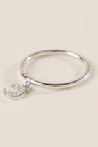 Francesca's Bailey Charm Ring In Silver - Silver