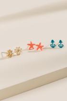 Francesca Inchess Sea Themed Earrings 3pk - Multi