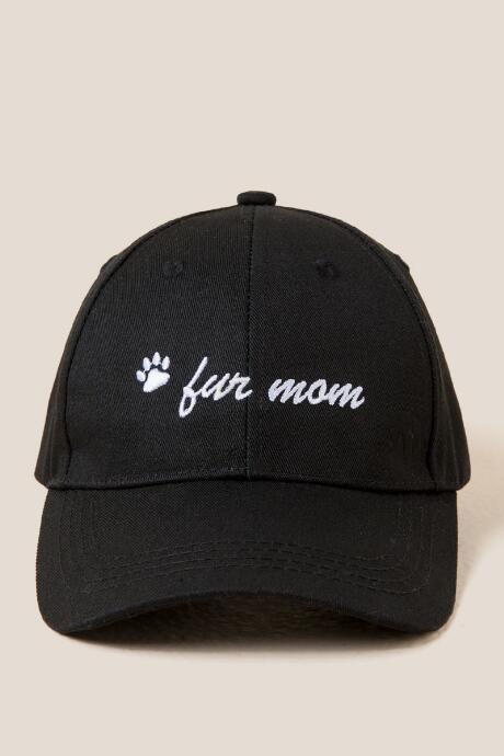 Francesca's Paw Print Fur Mom Baseball Cap - Black