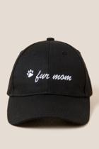 Francesca's Paw Print Fur Mom Baseball Cap - Black
