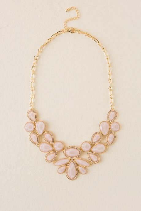 Francesca's Nicole Statement Necklace In Champagne - Crisp Champagne