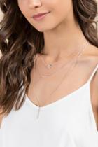 Francesca Inchess Royce Triple Layer Necklace In Rose Gold - Rose/gold