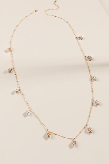 Francesca's Juliana Shell Necklace - Beige