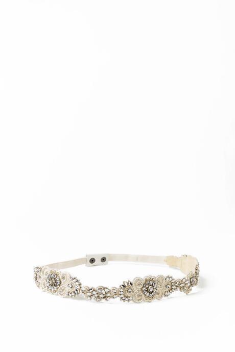 Francesca's Annabelle Beaded Stretch Belt - Ivory
