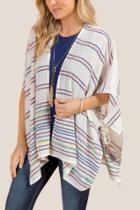 Francescas Morina Side Tie Ruana - Blue